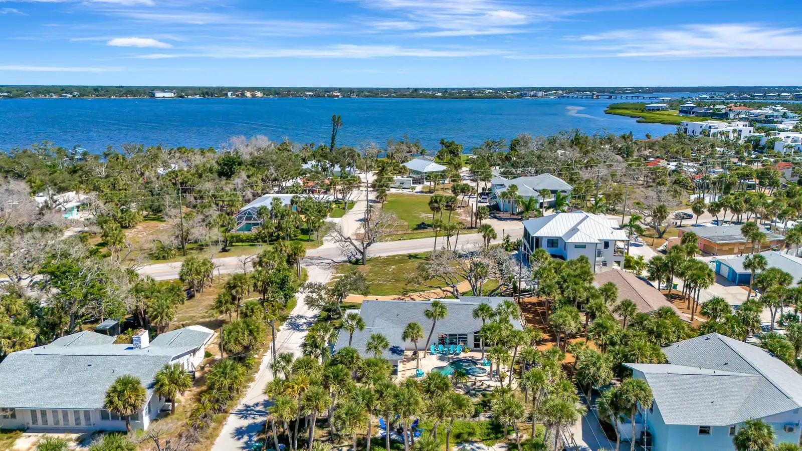 View from the house towards Lemon Bay, the intercoastal waterway between the mainland and the island.