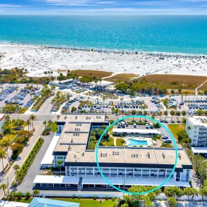 Steps to Siesta Beach – Poolside 2BR Condo