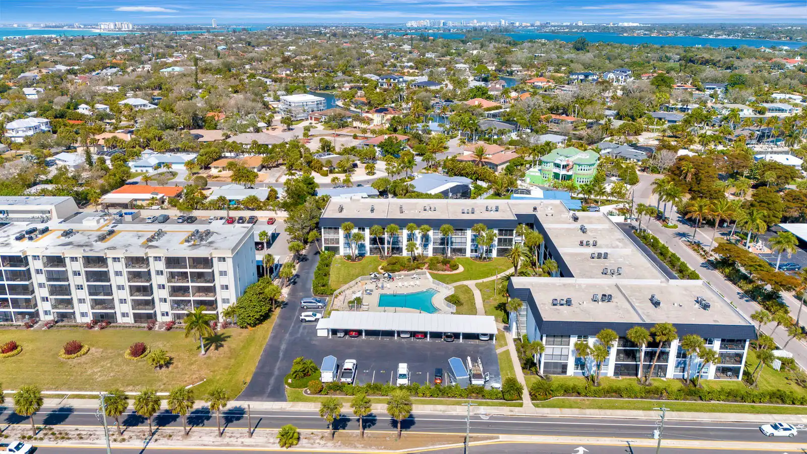 Steps to Siesta Beach – Poolside 2BR Condo