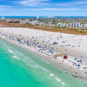 Steps to Siesta Beach – Poolside 2BR Condo