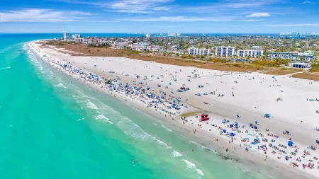 Steps to Siesta Beach – Poolside 2BR Condo